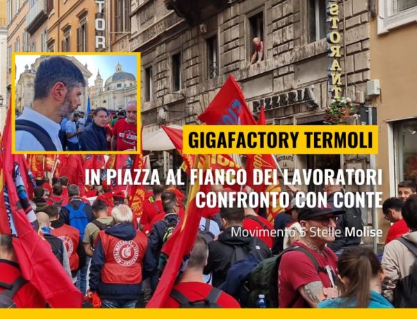 Gigafactory:  in piazza con i lavoratori. Confronto con Conte